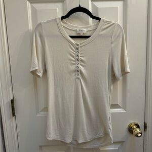 Bohme ribbed top in Ivory